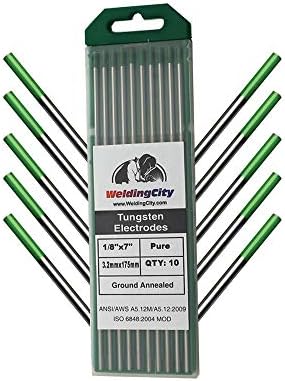 WeldingCity 10-PK פרימיום TIG ריתוך טונגסטן טונגסטן מוט אלקטרודה טהור 3/32 x 7 | 10-PCS